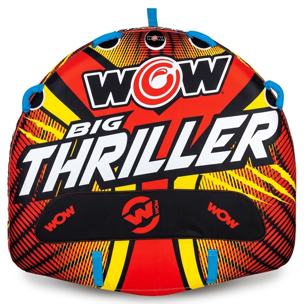 Wow Sports Thriller Towable Deck Tube for Boating Adults, Tubing Boat Inflatable for Water Sports