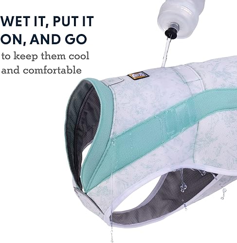 Miniatura 5 de RUFFWEAR, Chaleco enfriador de pantano para perro, enfriamiento evaporativo para climas cálidos, compatible con la mayoría de arneses, verde salvia,