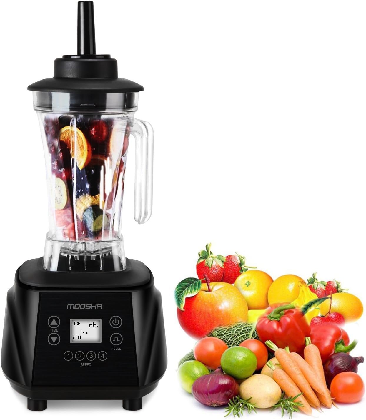 Professional Commecial Blender, MOOSHA Smoothie Blender and Nutrient Juicer with High Performance Multifunction Food Processor (2L)