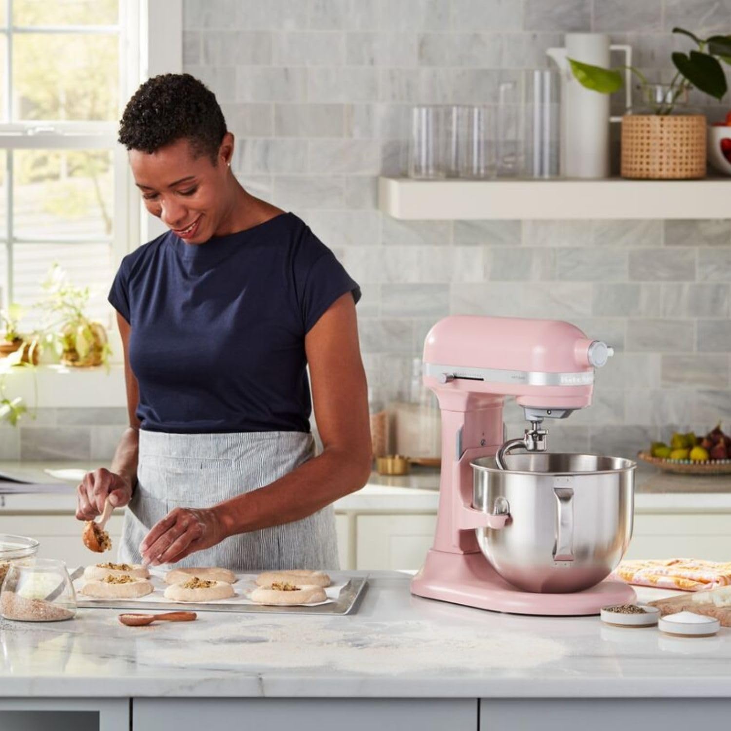 KitchenAid Artisan Stand Mixer with Removable Bowl, Dried Rose