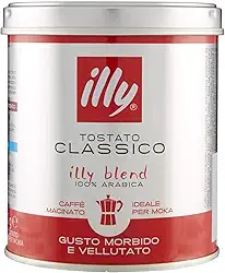 Illy Café Torrado e Moido Clássico Para Cafeteiras Moka - 125g