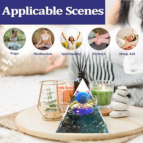 Miniatura 3 de Stones and Crystals,6CM Reiki Stones for Protection,Healing Crystals Energy Generator for Blanacing Chakra Black