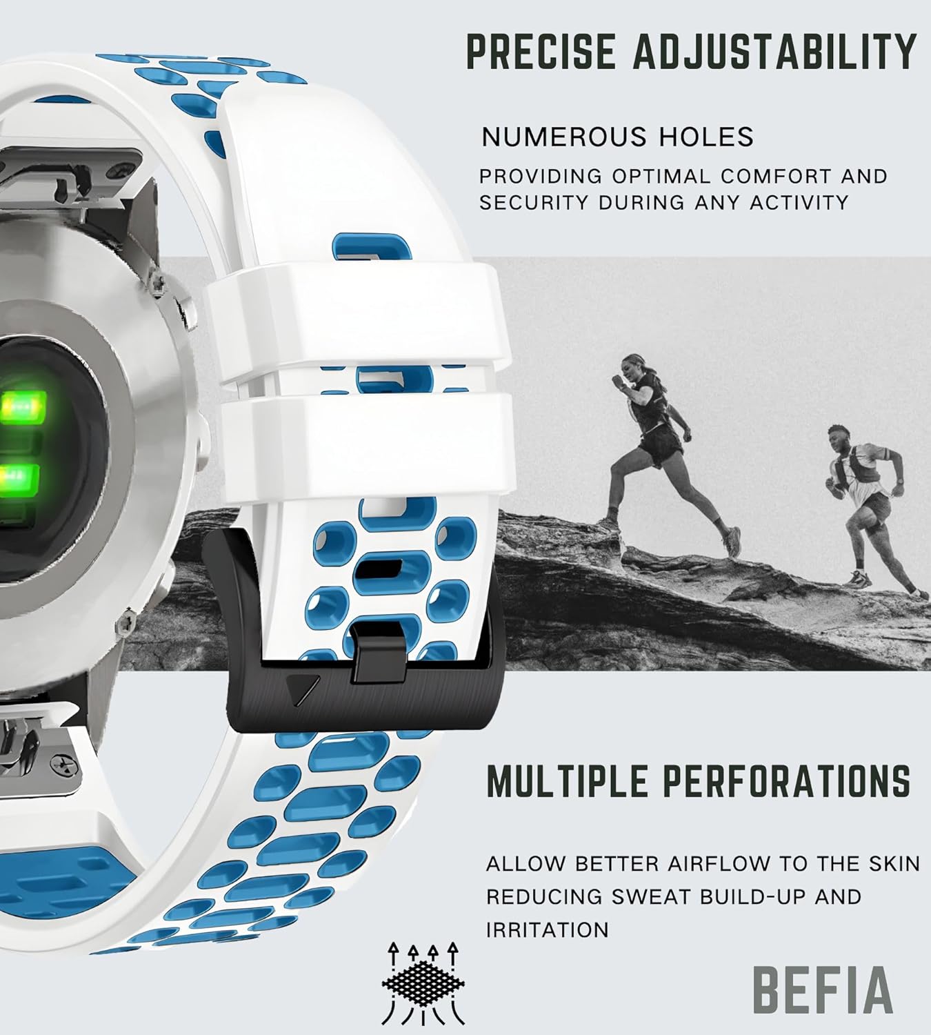 26mm Watch Band for Garmin Fenix 8 51mm 3 5x 6x pro 7x pro sapphire solar, quickfit 26 replacement bands for Garmin enduro 2 3 tactix 7 delta for men - Image 3