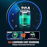 Vista 6 de VEVOR 2500W Sump Pump Battery Backup with LCD, Automatically Shifts to Inverter Power Ensuring Uninterrupted Operation, Essential for Emergencies &