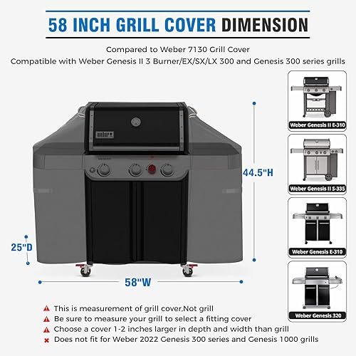 Miniatura 8 de Cubierta de plancha para parrilla Blackstone de 17 pulgadas y 22 pulgadas, a prueba de rasgaduras, material resistente, impermeable, resistente a