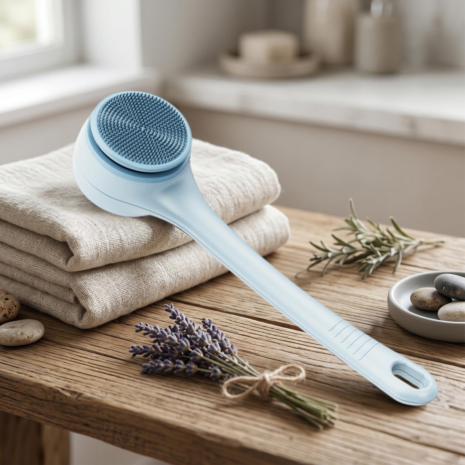 Spazzola Corpo Elettrica Da Bagno Scrubber Rotante A 2 Velocità Con 4 | Spazzola Scrub Per Corpo Impermeabile Con Doppia Impugnatura Bagno Spa e Cura Quotidiana della Pelle