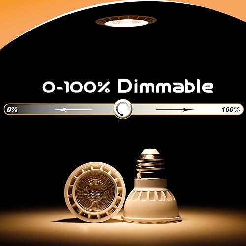 Miniatura 4 de PAR16 - Bombillas LED regulables de 6 W (equivalente a 60 vatios), bombillas Curio para gabinete, bombilla empotrable E26 de base media, cuello