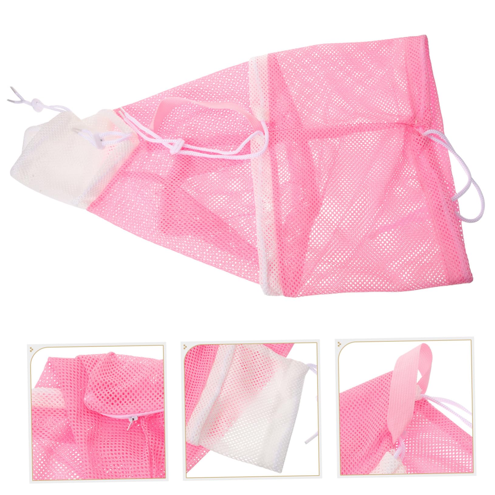 Levemolo Multi-Function Cat Grooming Bag Mesh Pet Bathing Bag Pull Rope Buckle Easy for Cat Restraint Fast Dry Wear-Resistant for Pet Supplies