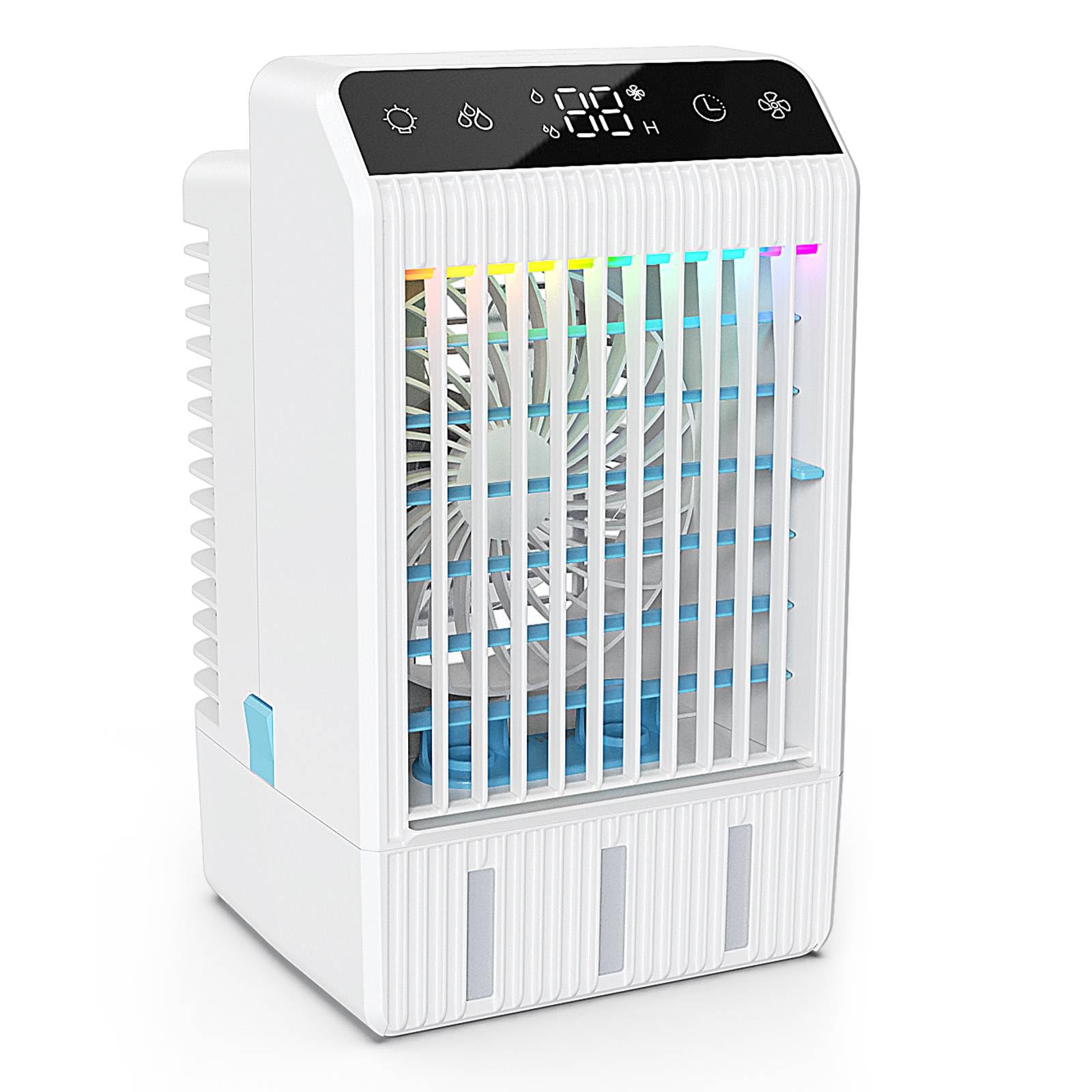 View 1 of [SOLD FOR PARTS] Portable Air Conditioners: Mini Evaporative Cooler with 1000ML Water Tank USB Powered Car Air Personal Conditioner for Bedroom Office Camping