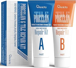 Porcelain Repair Kit White, High-Gloss Chipped Sink & Tile Repair Kit to Quickly Fix Sinks Chips and Tile Cracks with High Bond Strength, Porcelain Sink Repair Kit for Tub, Tiles, Sinks and Toilet