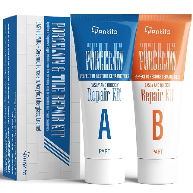 Porcelain Repair Kit White High-Gloss Chipped Sink Tile Repair Kit to Quickly Fix Sinks Chips and Tile Cracks