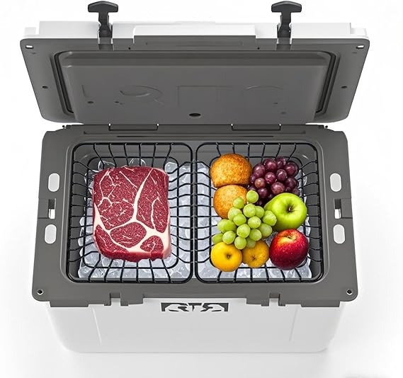 Cooler Basket for RTIC52, or 72 Qt Ultra-Light Coolers - Fits Coleman 54 Qt Steel Belted Cooler - Compatible with Dividers, Inserts, Straps, Locks, and Other RTIC Cooler
