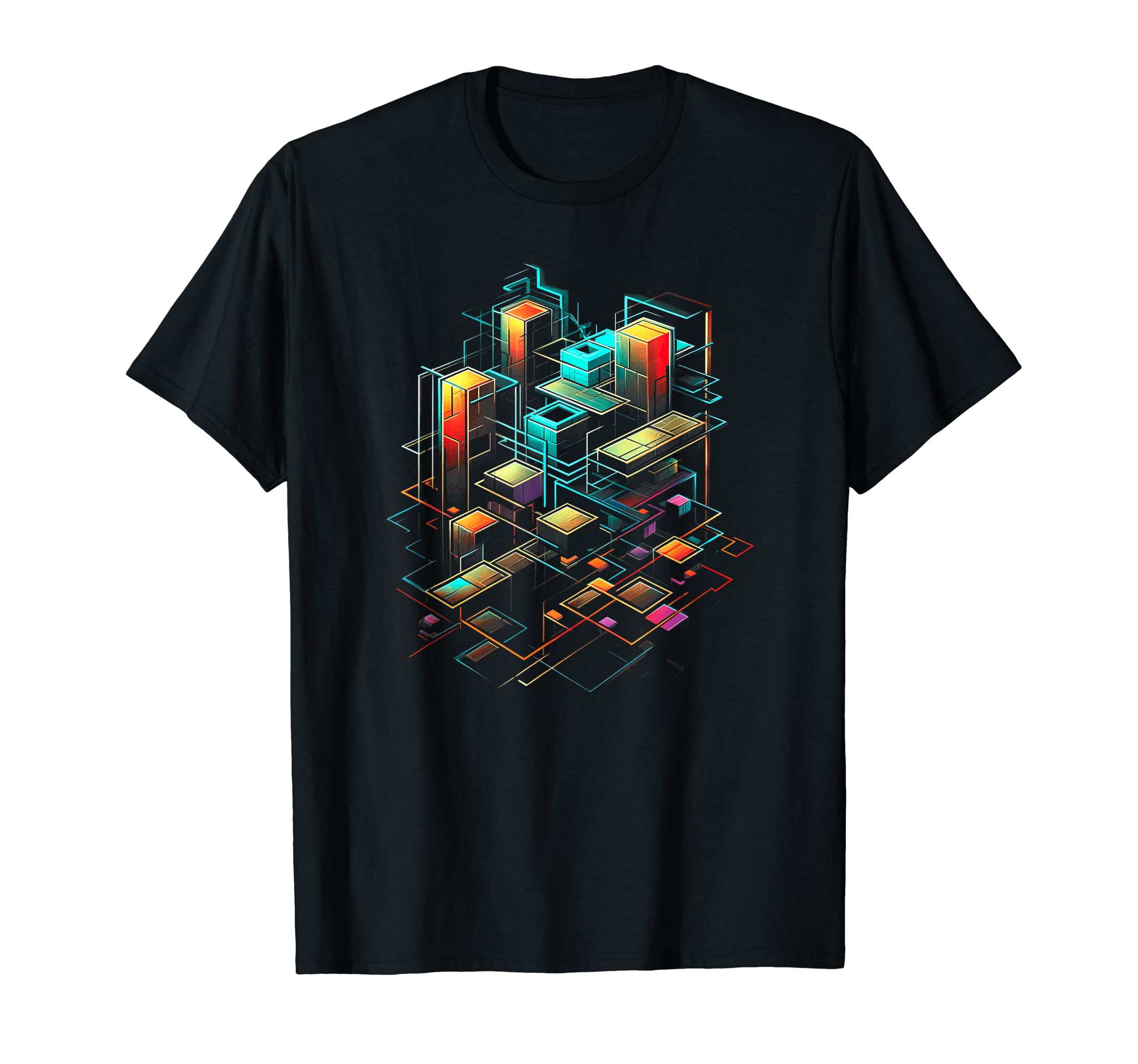 Amazon | ヴィンテージジオメトリグラフィック 幾何学グラフィック T 
