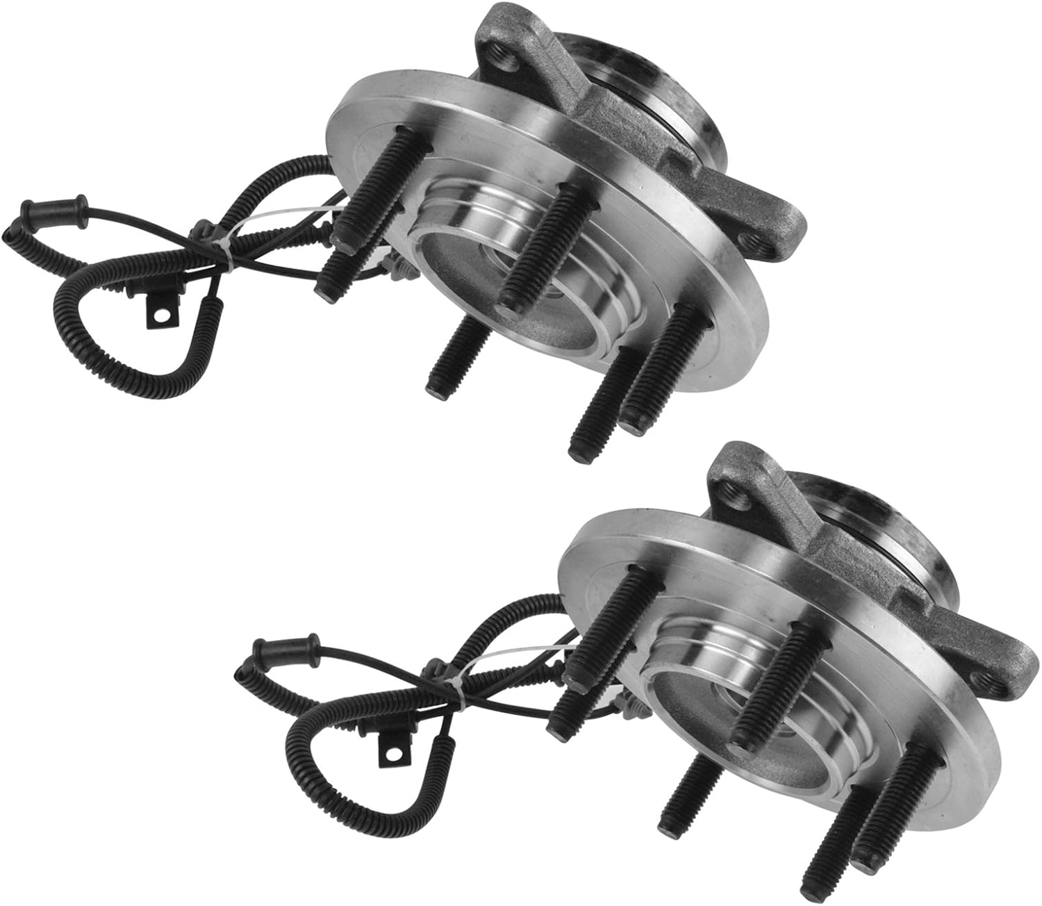 TRQ Front Left and Right Wheel Bearing and Hub Assembly Set 2 Piece Compatible with 11-14 Ford F-150 FX4 XLT 4 Wheel Drive with 6 Lug Wheels 11-14 Lincoln Navigator 4 Wheel Drive with 6 Lug Wheels - Image 5