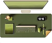 Vista 20 de YSAGi - Almohadilla de escritorio de doble cara, de cuero, protector de almohadilla de corcho ecológico, grande, impermeable, para oficina/hogar