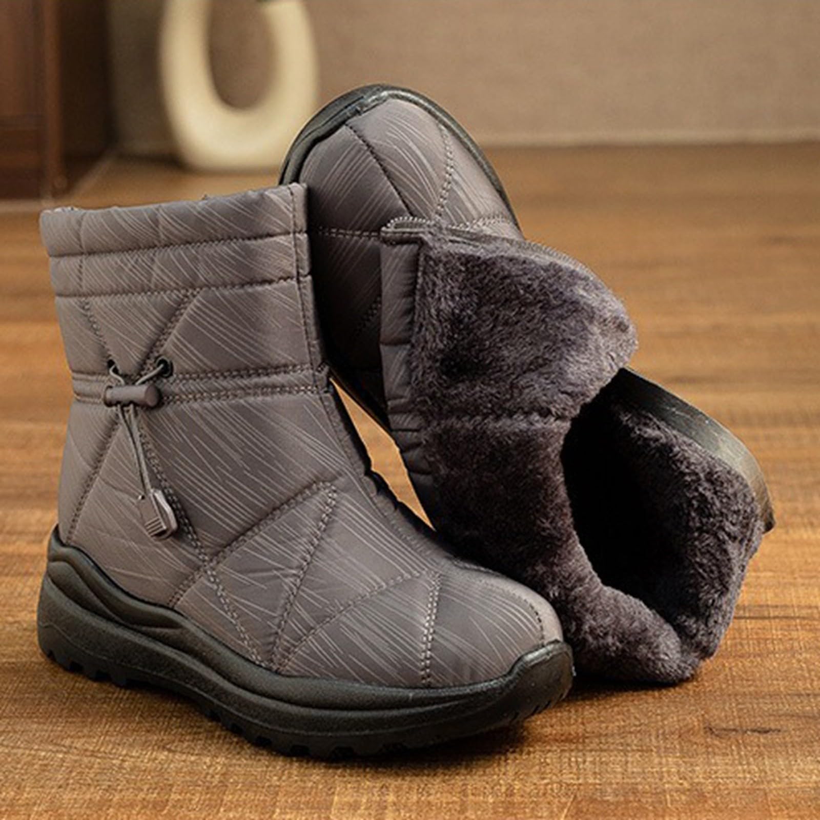 Stivali da Neve 2026 Invernali Donna, Antiscivolo, Isolati, A Metà Polpaccio, con Tacco Piatto, Casual, Comodi, Caldi, Stivaletti Per Il Freddo Donna Doposci Uomo