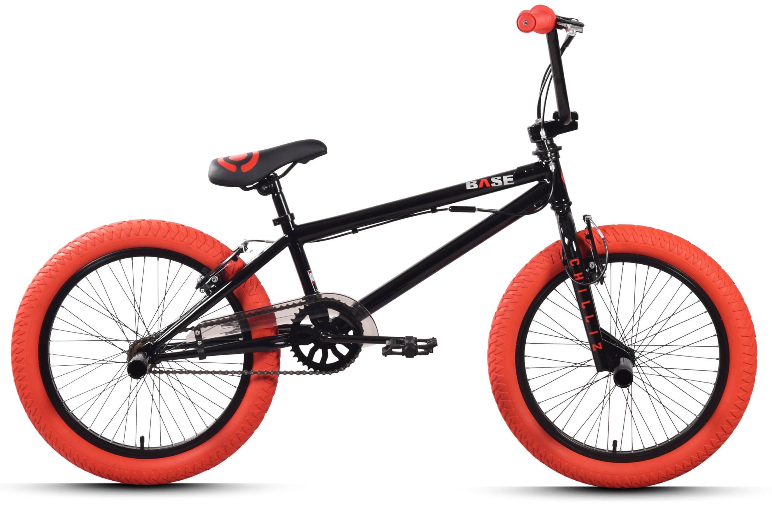 CHILLIZ BMX Freestyle 20 Zoll XB.01 schwarz/schwarz-gelb/grün/rot Kinder Erwachsene V-Brake 360° Rotor