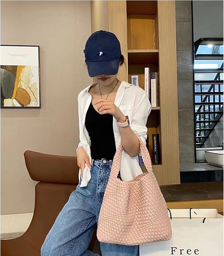 Borsa A Tracolla In Pelle Vegana Intrecciata A Mano | Grande Tote Da Spiaggia E Viaggio Con Pochette Inclusa | Regalo Per Donna - 2