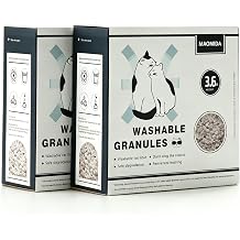 Cat Litter Box Washable Granules Refills. Compatible to Cat Genie Refills. Great for cat Toilet Training kit. Compostable and Flushable. 7.2lbs Package