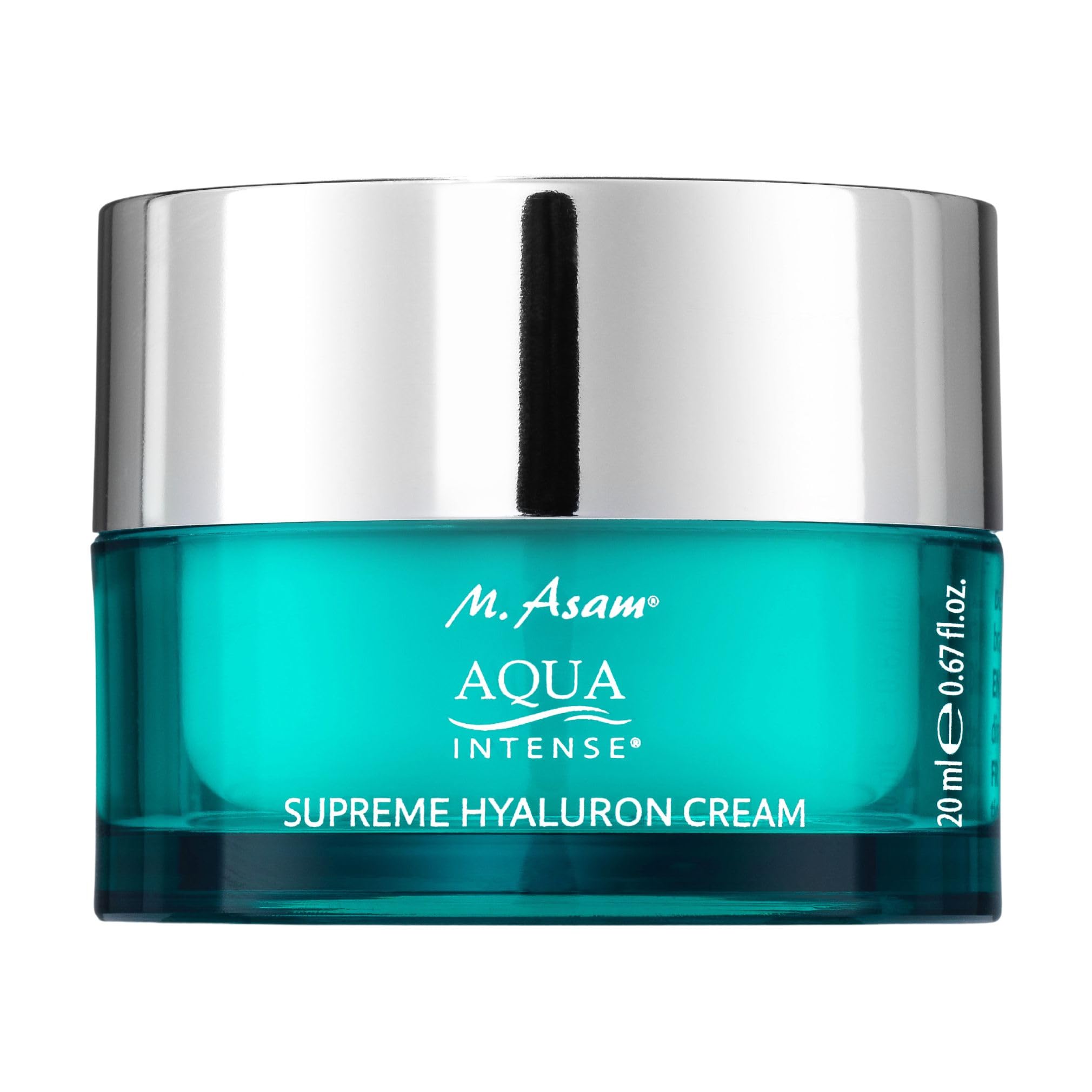 M. Asam AQUA INTENSE Supreme Hyaluron Cream (20ml) - Hyaluronsäure Feuchtigkeitscreme für Glatte Haut, Gesichtspflege mit Langzeitwirkung, Parfümfrei & Vegan