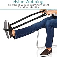 Vista 7 de Vive Proflex Strap - Asistencia de levantamiento de piernas de terapia física con correas de nailon para recuperación, estiramiento, lazo