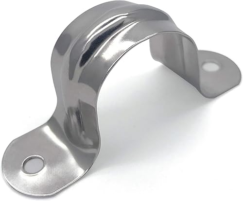 Miniatura 6 de Abrazadera de correa de tubo rígido de 34 pulgadas, correa de dos agujeros, clip de tubo de soporte en U, soporte de sujeción de tubo de acero