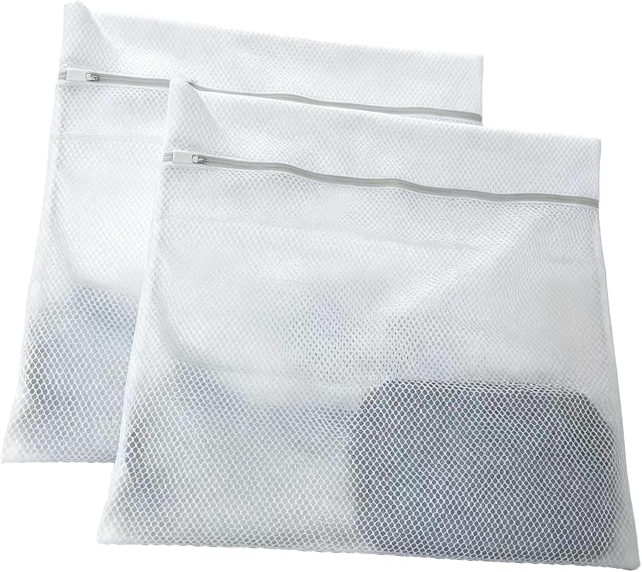 2 large honeycomb washing machine delicate laundry bags, 24 x 24 inch clothing laundry bags. Used for laundry, travel storage, organizing cotton clothes, bed sheets, shoes