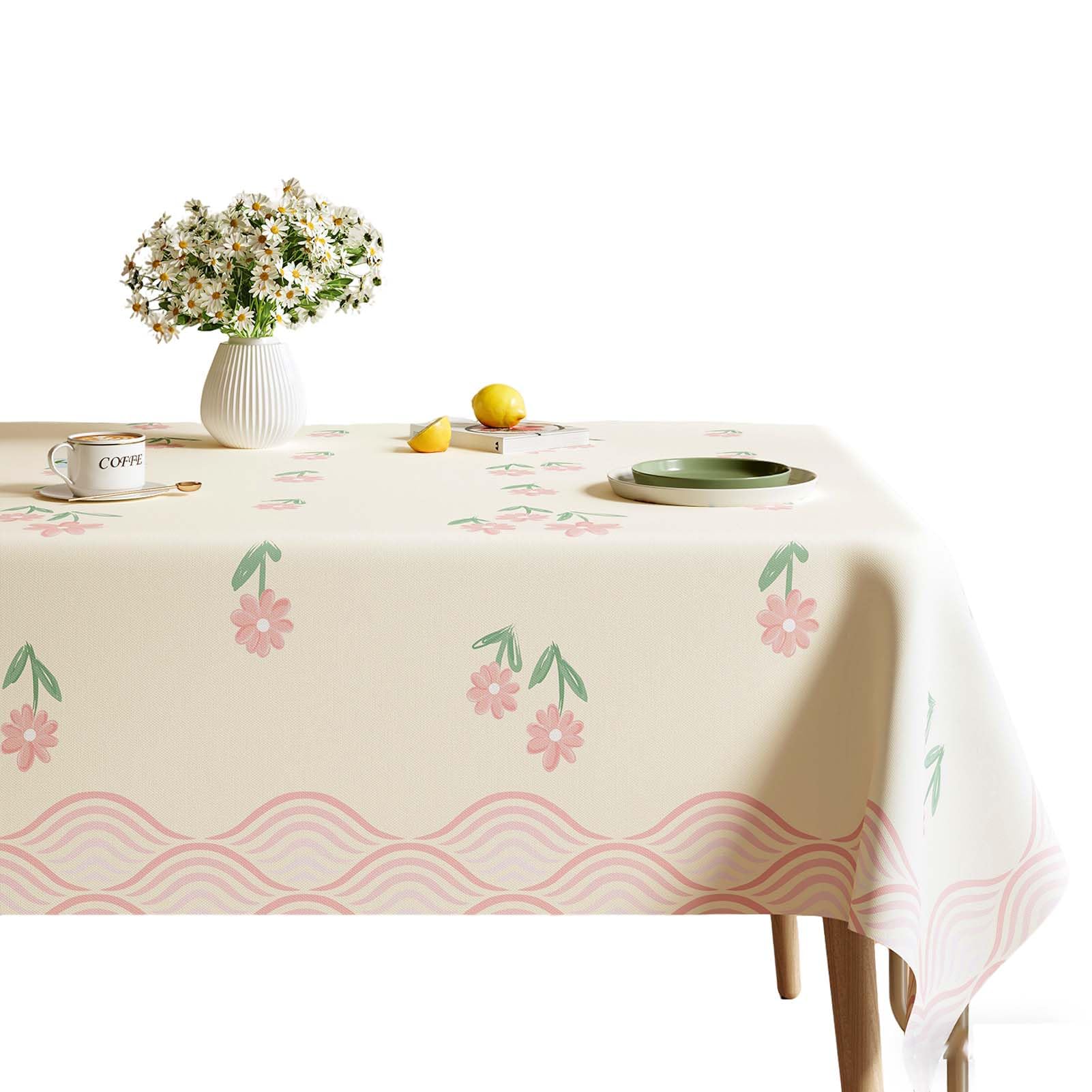 Mantel Rectangular De PVC Impermeable, Mantel Lavable Y Antimanchas, Protector De Mesa para Cocina Comedor Jardín Terraza, Resistente Al Agua Y Al Aceite, Flexible, Suave Y Fácil De Limpiar