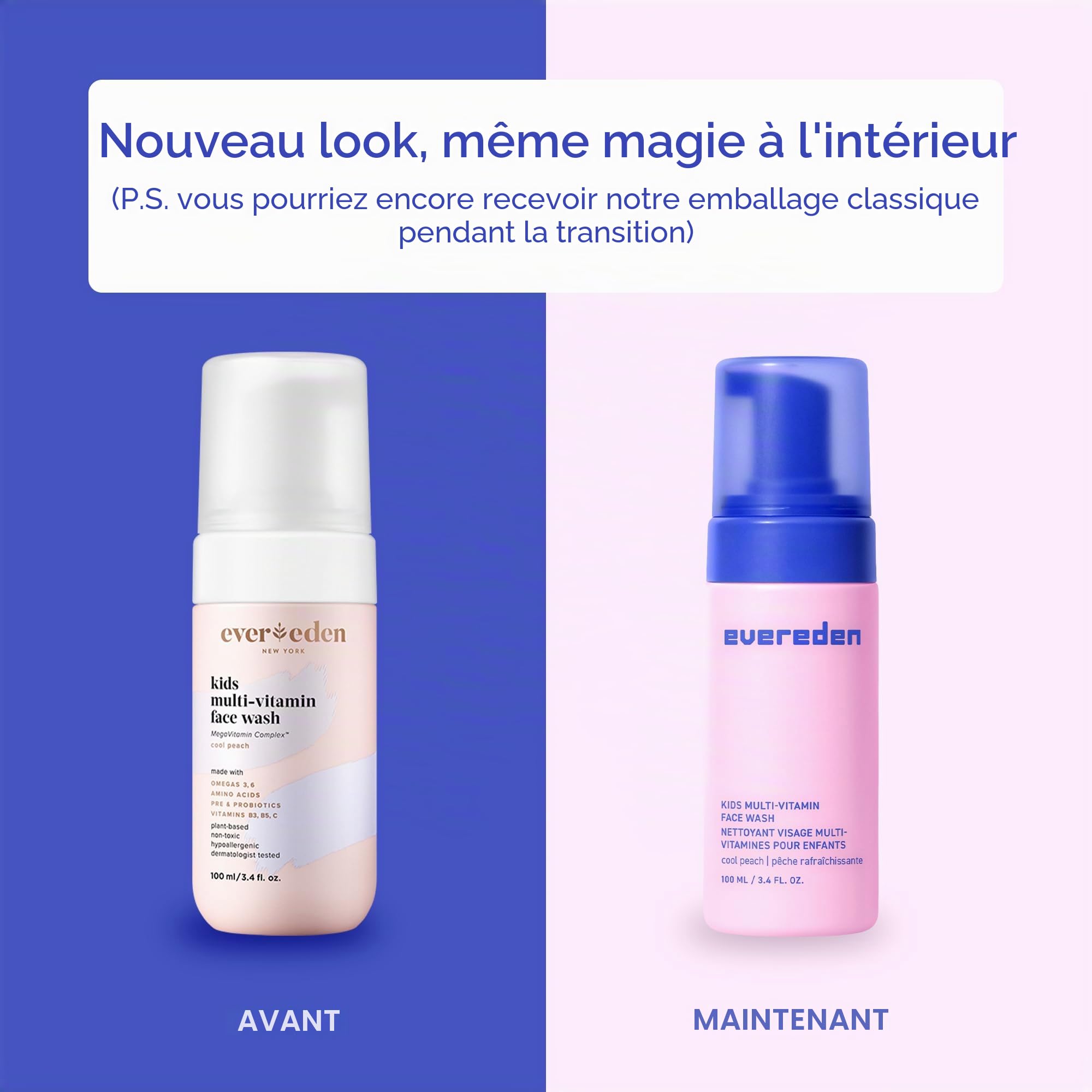 Evereden Lavage du visage pour enfants : pêche fraîche, 3,4 fl oz. | Soin de la peau des enfants à base de plantes et naturels | Ingrédients non toxiques et biologiques | Soin de la peau