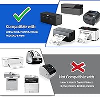 Vista 4 de 24 rollos de etiquetas térmicas directas de 2 x 1 pulgada para códigos de barras, direcciones postales, etiquetas de envío compatibles con adhesivos