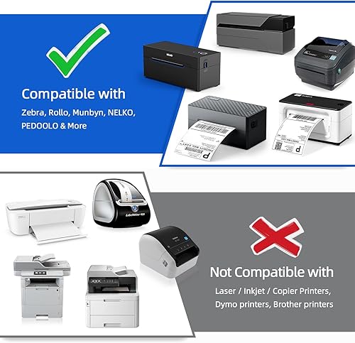 Miniatura 4 de Printholic 1 rollo de etiquetas térmicas directas de 4 x 3 pulgadas para códigos de barras, direcciones postales, etiquetas de envío compatibles con