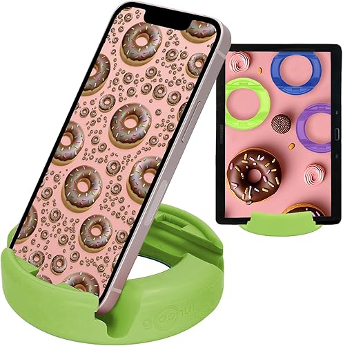 GoDonut Soporte para teléfono original - Soporte para teléfono celular + organizador de escritorio para iPad - Compatible con tableta, iPhone,