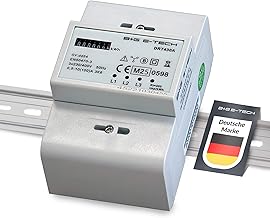 3-Phasen-Digitaler Drehstromzähler [DRT430A - MID 25] mit mechanischem Rollenzählwerk, MID-zertifiziert, Direktmessung bis 100A, 400V, S0-Impulsausgang, DIN-Schienenmontage