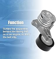 Vista 4 de X AUTOHAUX Conjunto de tensor de correa con polea para BMW X3 X5 M3 Z4 3-Series 5-Series 128i 323i 325i 325xi 328i 330xi 525i 528i 530i Tensor