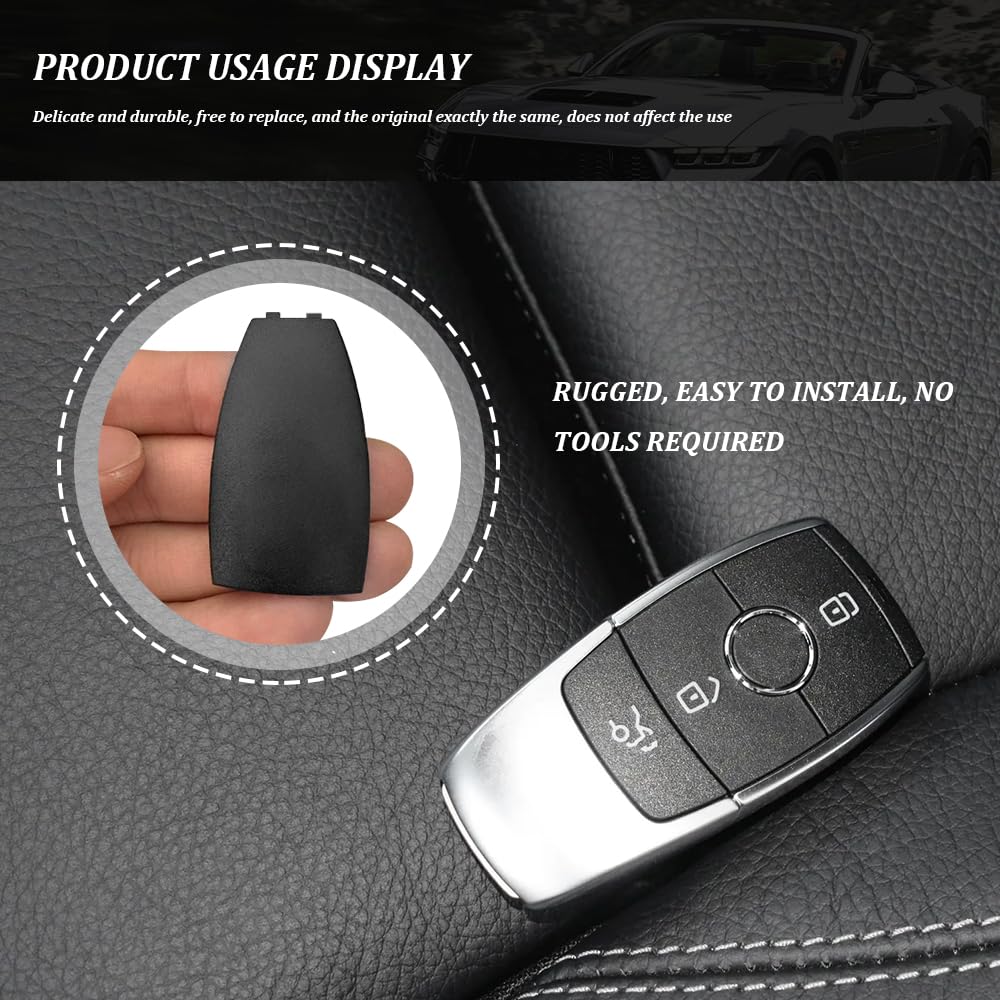 Carcasa Negra De Llave Con 3 Botones Compatible Con Mercedes-Benz