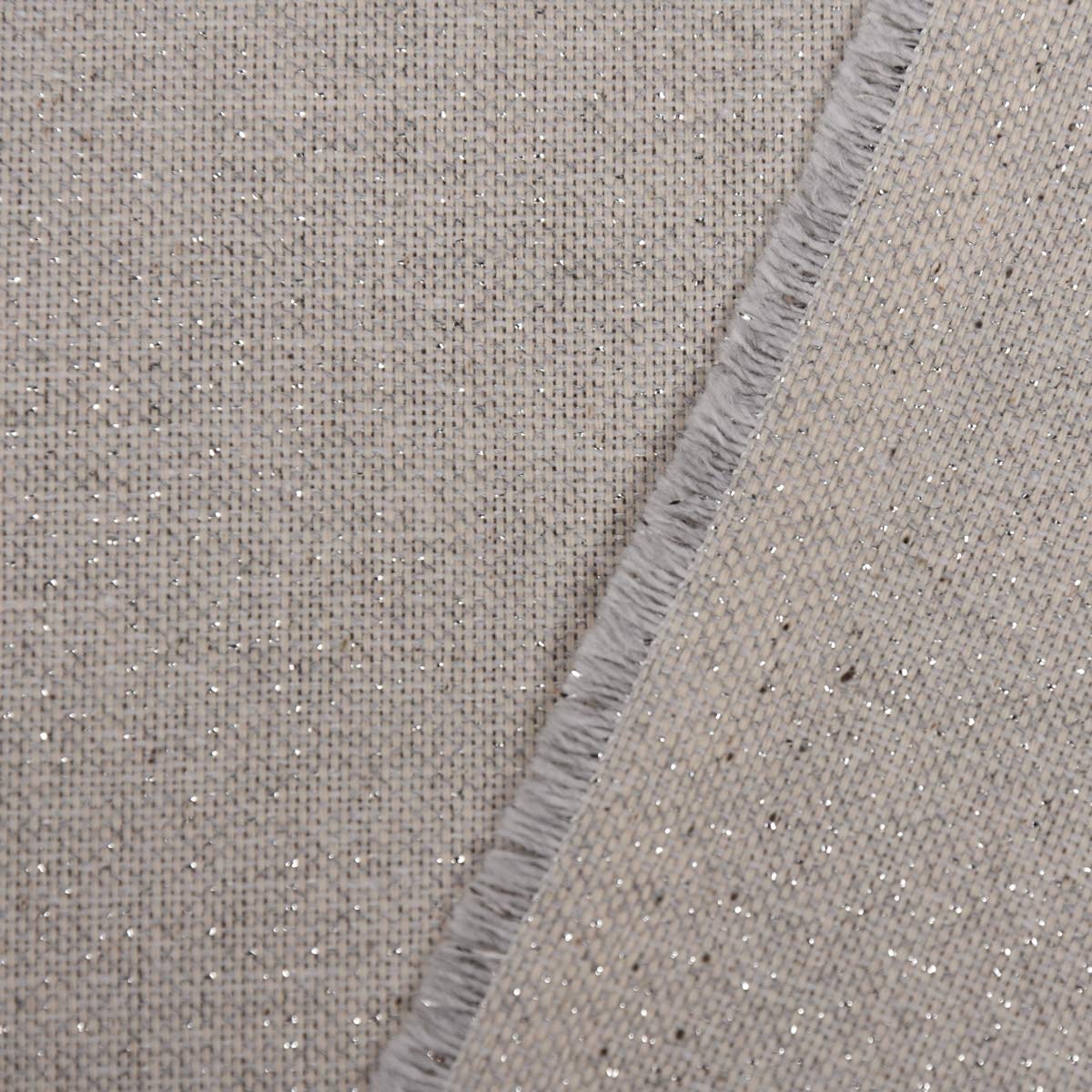 SCHÖNER LEBEN. Paraspifferi effetto lino, effetto lurex in tinta unita, grigio chiaro, argento, diverse misure, 130 cm di lunghezza