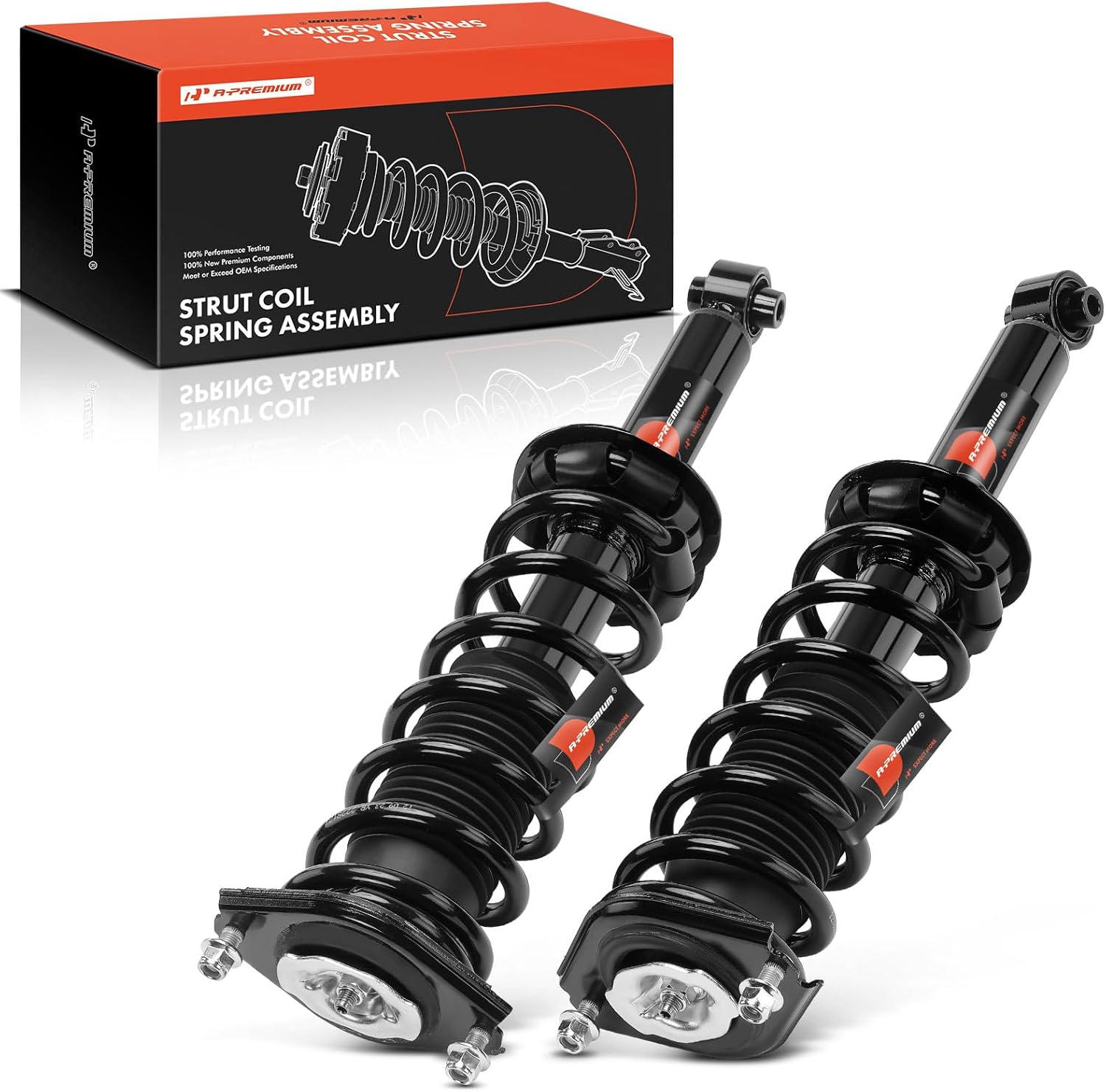 A-Premium Rear Pair (2) Complete Strut & Coil Spring Assembly Compatible with Subaru Outback 2020-2021 2023, 2.5L, Driver and Passenger Side, Replace# 28920626, 28920627