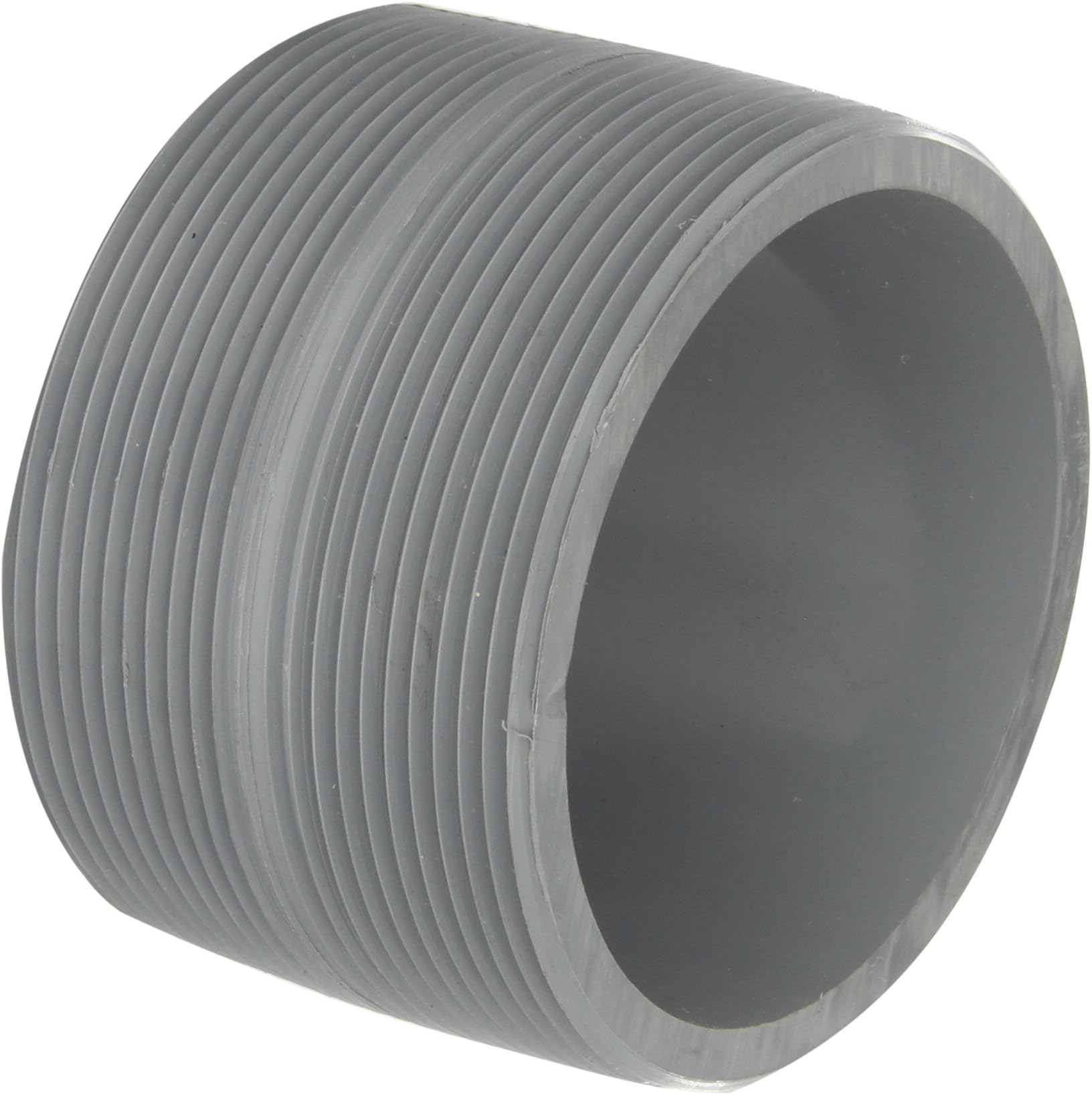 CPVC Pipe Fitting, Close Nipple, Schedule 80, Gray, 3/4" NPT Male, 1-3/8" Length