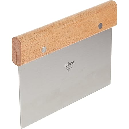 Winware Stainless Steel Dough Scraper with Wood Handle