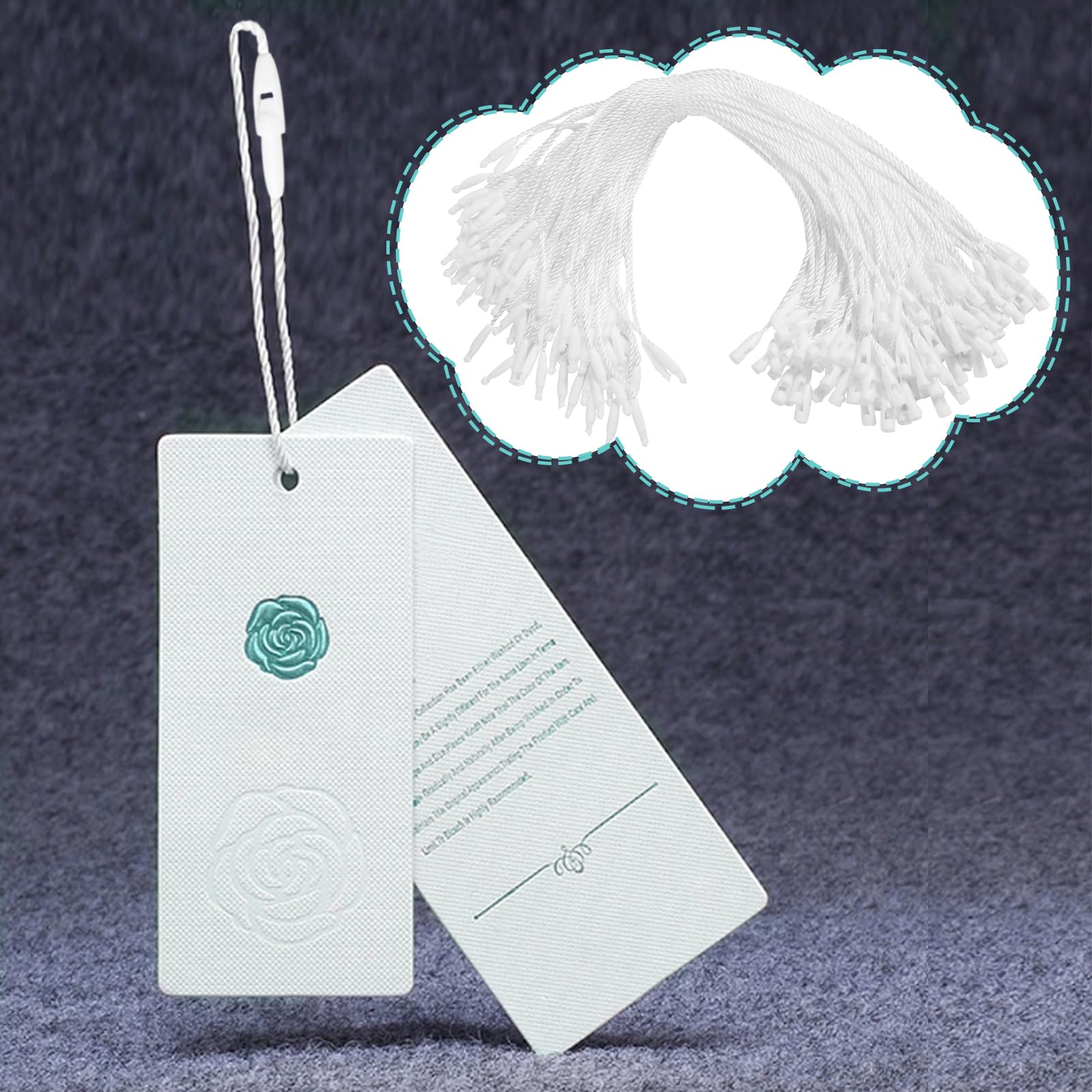 étiquettes Volantes 100 Attaches étiquettes Trimming Shop - Nylon Blanc  17.8 Cm - Fermoir Pression - Pour Vêtements, Prix Cordon Nylon étiquettes, image size:1600x1600