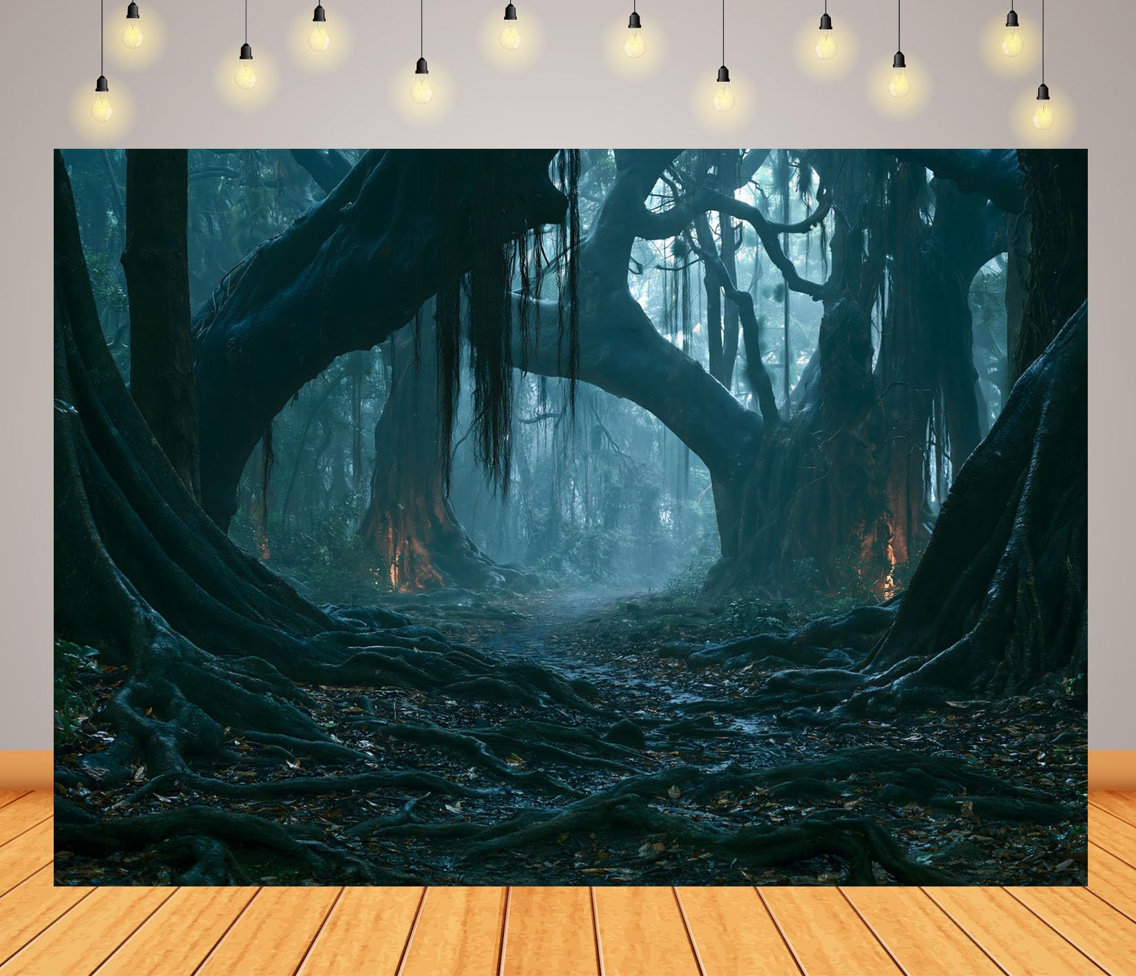 12x8FT (3.6x2.5m) Boschetto Alberi Nella Nebbia Sfondo Fotografico