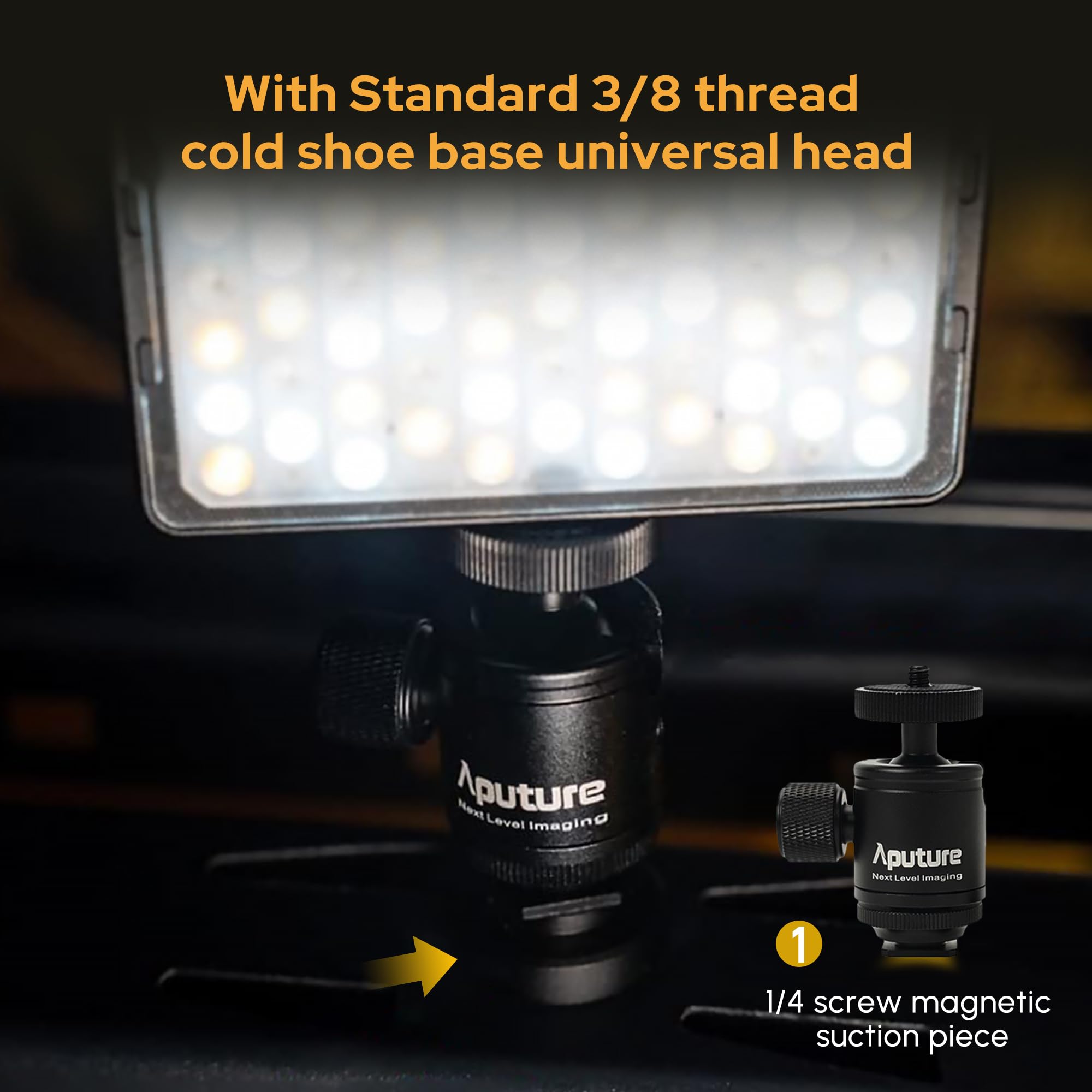 Aputure MC Pro RGBWW - Luce video per fotocamera, 5 W, alta luminosità, 1585 Lux a 0,5 m, attrazione magnetica regolabile 2000-10000 K e protezione IP65 per fotografia, videografo
