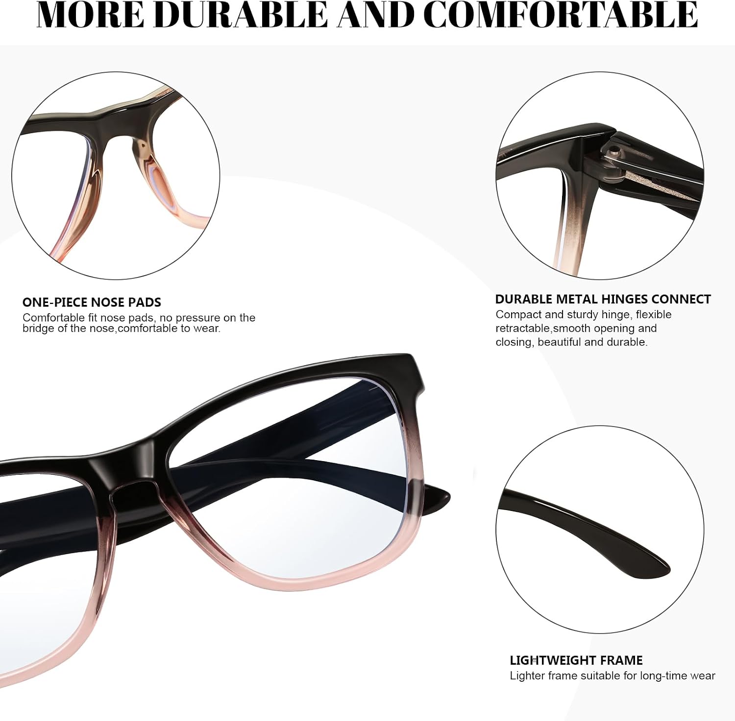 Retro Blue Light Blocking Glasses for Women Men Classic Style Computer TV Eyeglasses Anti Eyestrain image 4