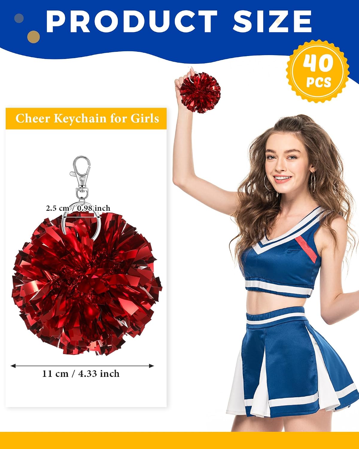 Remuuly Cheer Pom Pom Keychain image 2