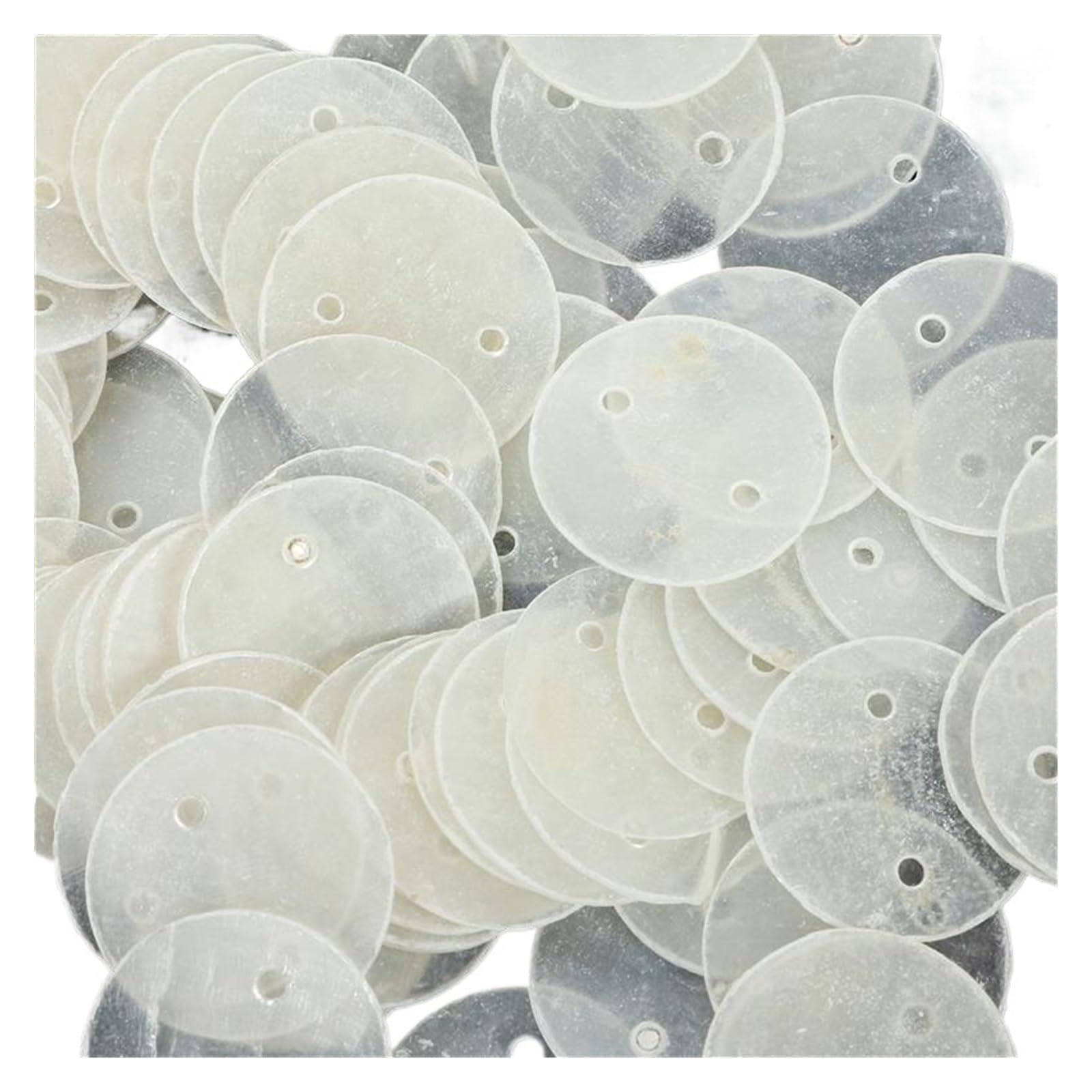 LuoAXINN Capiz Shells Capiz Shell Wind Chime Shells Round Beads Dream Chandelier Bell Making Jewelry Catcher Mussel(3X3cm)