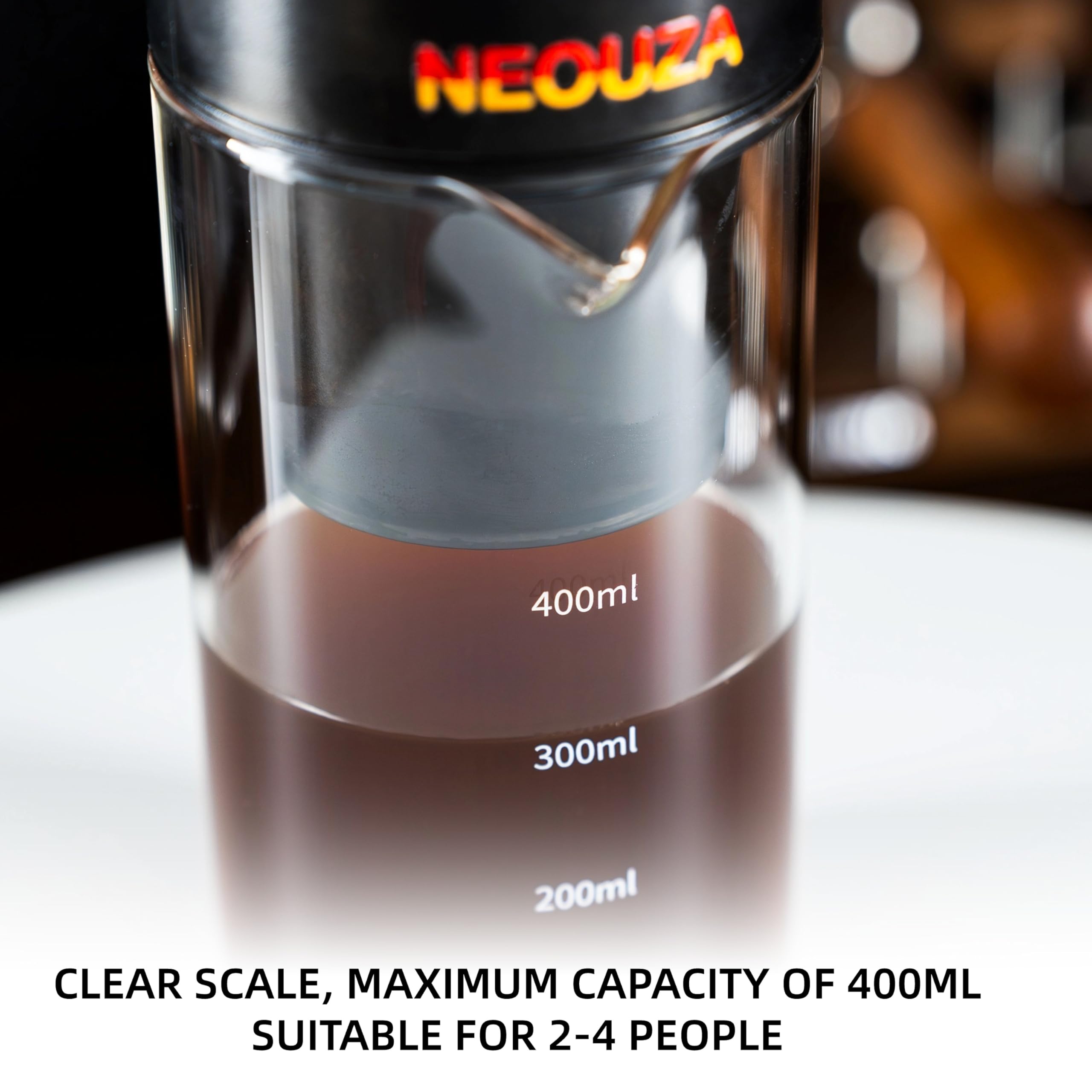 Cafetière à infusion à froid, machine à café glacé 400 ml verre borosilicate, réglage vitesse infinie