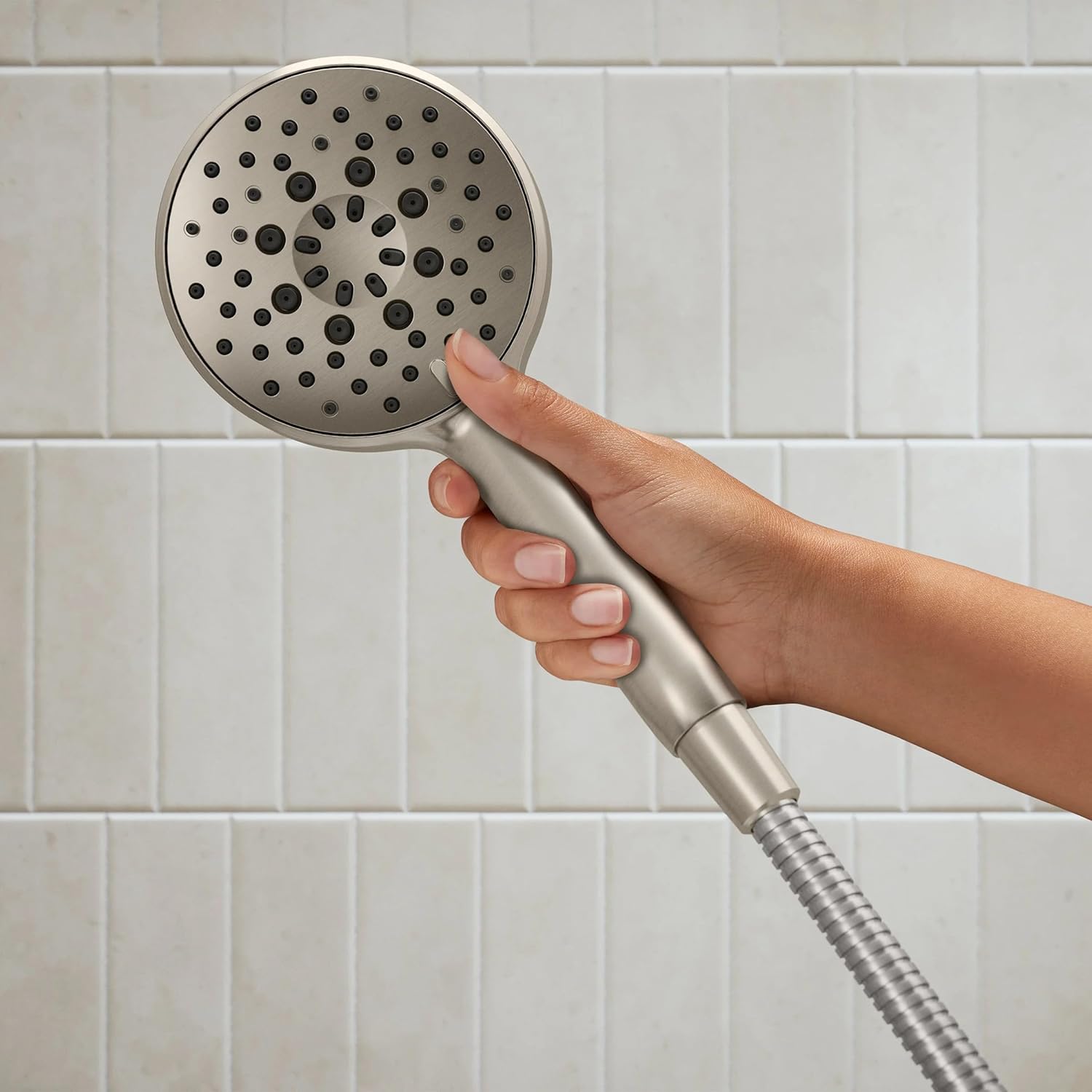 Kohler Assert Handshower Multifunction 6 Spray Modes Pause Magnetic Dock Easy Installation (Brushed Nickel)