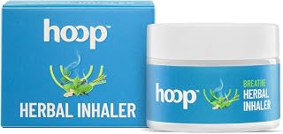 hoop Herbal Inhaler | Soothes Symptoms of Cold, Stuffy Nose, Headache, Tiredness, Travel & Nausea | Natural Inhaler for No... Price In India
