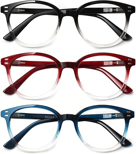 Paquete de 3 anteojos de lectura con bisagra de resorte, anteojos de lectura a la moda, color negrotortuga, para hombres y mujeres (color, 2.50)