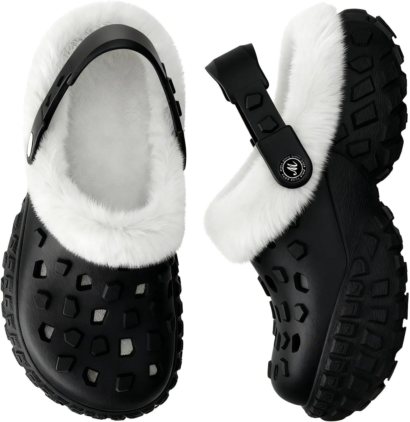 Slippers for Women Men - Waterproof Outdoor Garden Clogs with Non-Slip Sole, Warm Fleece Lined Winter Unisex House Shoes for Indoor Outdoor Comfort